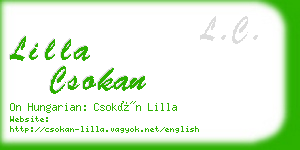 lilla csokan business card